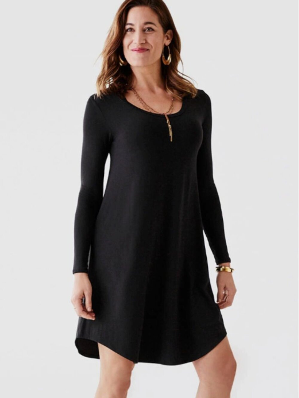 NWT Womens Matilda Jane Paint It Black Super Soft Casual Shirt Dress Medium M